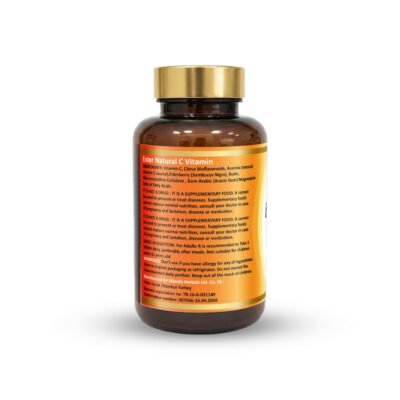 إيستر سي مركّب فيتامين سي الطبيعي مع أسيرولا وبيلسان أسود (60 تابليت)  