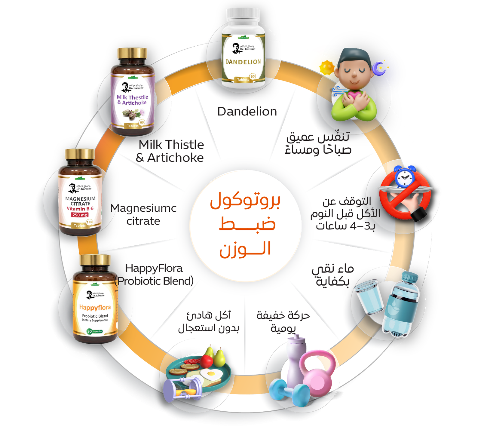 مكونات بروتوكول ضبط الوزن
